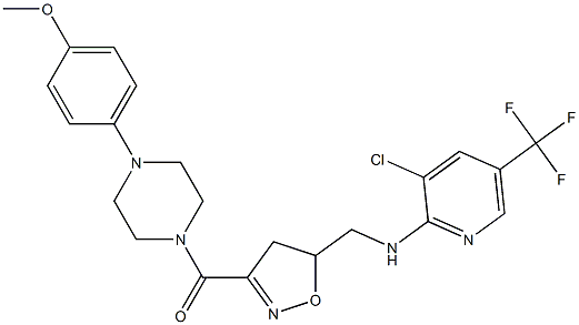 [5-({[3-chloro-5-(trifluoromethyl)-2-pyridinyl]amino}methyl)-4,5-dihydro-3-isoxazolyl][4-(4-methoxyphenyl)piperazino]methanone