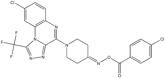 8-chloro-4-(4-{[(4-chlorobenzoyl)oxy]imino}piperidino)-1-(trifluoromethyl)[1,2,4]triazolo[4,3-a]quinoxaline