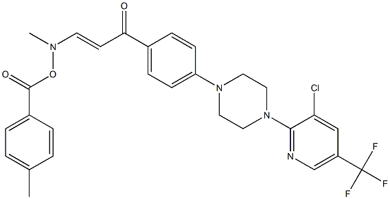 1-(4-{4-[3-chloro-5-(trifluoromethyl)-2-pyridinyl]piperazino}phenyl)-3-{methyl[(4-methylbenzoyl)oxy]amino}-2-propen-1-one