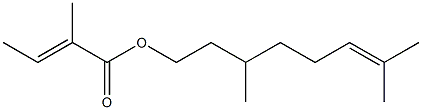 3,7-dimethyloct-6-enyl 2-methylbut-2-enoate