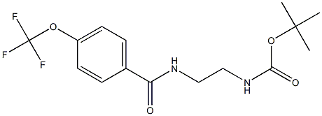 tert-butyl N-(2-{[4-(trifluoromethoxy)benzoyl]amino}ethyl)carbamate Struktur