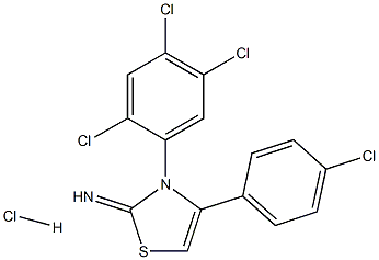 4-(4-chlorophenyl)-3-(2,4,5-trichlorophenyl)-2,3-dihydro-1,3-thiazol-2-imine hydrochloride