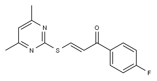 3-[(4,6-dimethylpyrimidin-2-yl)thio]-1-(4-fluorophenyl)prop-2-en-1-one