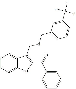 phenyl[3-({[3-(trifluoromethyl)benzyl]sulfanyl}methyl)-1-benzofuran-2-yl]methanone