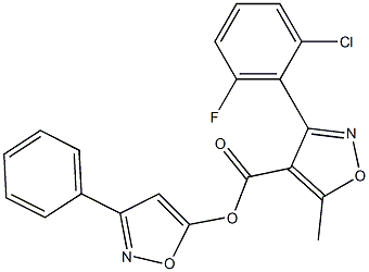 3-phenyl-5-isoxazolyl 3-(2-chloro-6-fluorophenyl)-5-methyl-4-isoxazolecarboxylate