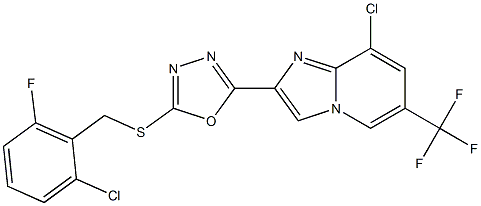 2-[(2-chloro-6-fluorobenzyl)thio]-5-[8-chloro-6-(trifluoromethyl)imidazo[1,2-a]pyridin-2-yl]-1,3,4-oxadiazole