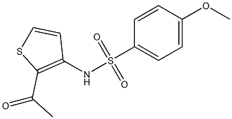 N1-(2-acetyl-3-thienyl)-4-methoxybenzene-1-sulfonamide Structure