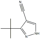 3-tert-ブチル-1H-ピラゾール-4-カルボニトリル 化学構造式