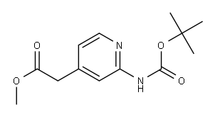 (2-tert-Butoxycarbonylamino-pyridin-4-yl)-acetic acid methyl ester