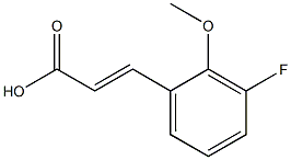 (E)-3-(3-fluoro-2-methoxyphenyl)acrylic acid 结构式