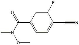 4-cyano-3-fluoro-N-methoxy-N-methylbenzamide Structure