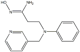 (1Z)-N'-hydroxy-3-[phenyl(pyridin-3-ylmethyl)amino]propanimidamide Struktur