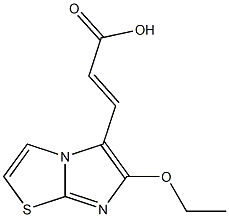 (2E)-3-(6-ethoxyimidazo[2,1-b][1,3]thiazol-5-yl)acrylic acid Struktur