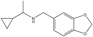 (2H-1,3-benzodioxol-5-ylmethyl)(1-cyclopropylethyl)amine Structure
