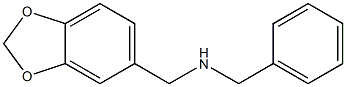 5-(ベンジルアミノメチル)-1,3-ベンゾジオキソール 化学構造式