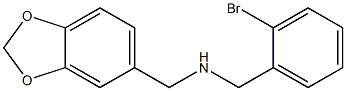 (2H-1,3-benzodioxol-5-ylmethyl)[(2-bromophenyl)methyl]amine Structure