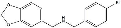 (2H-1,3-benzodioxol-5-ylmethyl)[(4-bromophenyl)methyl]amine Structure
