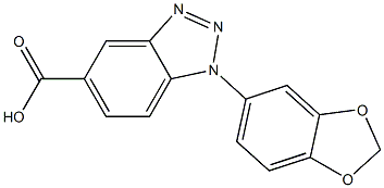 1-(2H-1,3-benzodioxol-5-yl)-1H-1,2,3-benzotriazole-5-carboxylic acid Structure