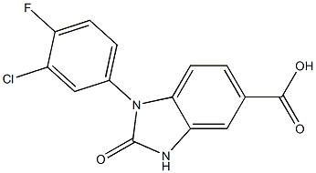 1-(3-chloro-4-fluorophenyl)-2-oxo-2,3-dihydro-1H-1,3-benzodiazole-5-carboxylic acid
