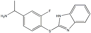 1-[4-(1H-1,3-benzodiazol-2-ylsulfanyl)-3-fluorophenyl]ethan-1-amine Structure