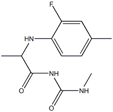 1-{2-[(2-fluoro-4-methylphenyl)amino]propanoyl}-3-methylurea