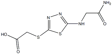 2-({5-[(carbamoylmethyl)amino]-1,3,4-thiadiazol-2-yl}sulfanyl)acetic acid
