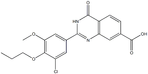 2-(3-chloro-5-methoxy-4-propoxyphenyl)-4-oxo-3,4-dihydroquinazoline-7-carboxylic acid