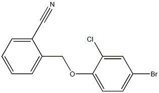 2-(4-bromo-2-chlorophenoxymethyl)benzonitrile Structure