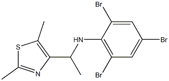 2,4,6-tribromo-N-[1-(2,5-dimethyl-1,3-thiazol-4-yl)ethyl]aniline