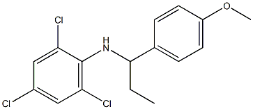 2,4,6-trichloro-N-[1-(4-methoxyphenyl)propyl]aniline