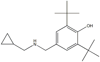2,6-di-tert-butyl-4-{[(cyclopropylmethyl)amino]methyl}phenol Structure