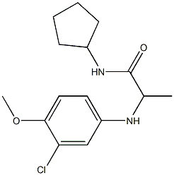 2-[(3-chloro-4-methoxyphenyl)amino]-N-cyclopentylpropanamide