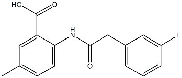 2-[2-(3-fluorophenyl)acetamido]-5-methylbenzoic acid
