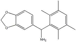2H-1,3-benzodioxol-5-yl(2,3,5,6-tetramethylphenyl)methanamine Structure