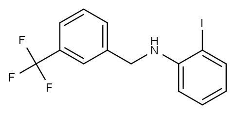 2-iodo-N-{[3-(trifluoromethyl)phenyl]methyl}aniline