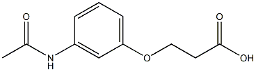 3-(3-acetamidophenoxy)propanoic acid Struktur