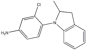 3-chloro-4-(2-methyl-2,3-dihydro-1H-indol-1-yl)aniline Structure