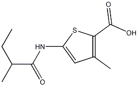 3-methyl-5-[(2-methylbutanoyl)amino]thiophene-2-carboxylic acid Structure