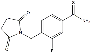 4-[(2,5-dioxopyrrolidin-1-yl)methyl]-3-fluorobenzenecarbothioamide