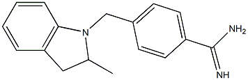4-[(2-methyl-2,3-dihydro-1H-indol-1-yl)methyl]benzenecarboximidamide|