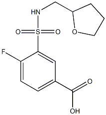 4-fluoro-3-[(oxolan-2-ylmethyl)sulfamoyl]benzoic acid