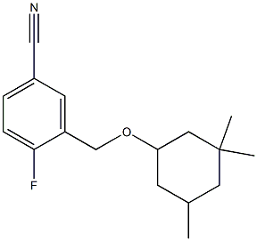 4-fluoro-3-{[(3,3,5-trimethylcyclohexyl)oxy]methyl}benzonitrile|
