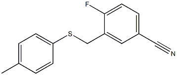 4-fluoro-3-{[(4-methylphenyl)sulfanyl]methyl}benzonitrile