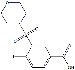 4-iodo-3-(morpholin-4-ylsulfonyl)benzoic acid Struktur