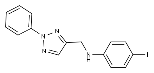4-iodo-N-[(2-phenyl-2H-1,2,3-triazol-4-yl)methyl]aniline