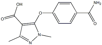 5-(4-carbamoylphenoxy)-1,3-dimethyl-1H-pyrazole-4-carboxylic acid