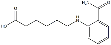 6-[(2-carbamoylphenyl)amino]hexanoic acid