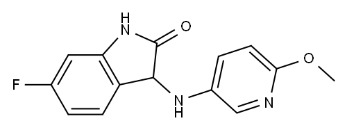 6-fluoro-3-[(6-methoxypyridin-3-yl)amino]-2,3-dihydro-1H-indol-2-one
