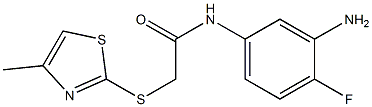 N-(3-amino-4-fluorophenyl)-2-[(4-methyl-1,3-thiazol-2-yl)sulfanyl]acetamide