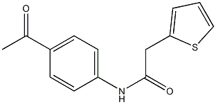 N-(4-acetylphenyl)-2-thien-2-ylacetamide Struktur